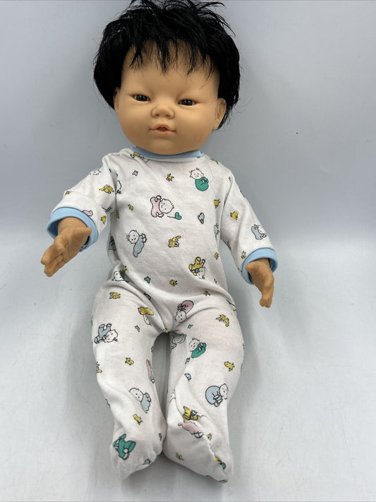 VINTAGE"BERJUSA" ASIAN, Newborn Baby Boy 16" Doll Anatomically Correct