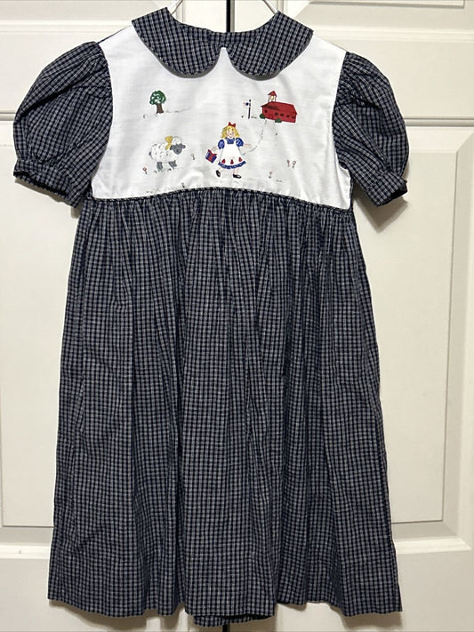 Vintage Handmade Added Touches hand painted Dress Size 6X