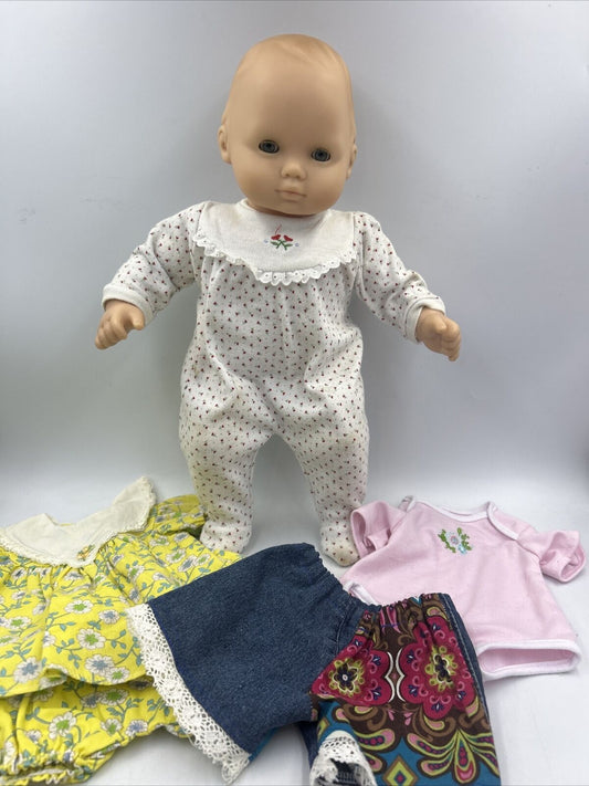 Vintage Pleasant Company Bitty Baby Doll Blue Eyes Original Sleeper w Outfits