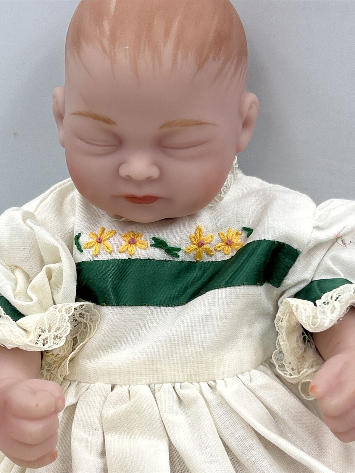 11" Preemie Reborn Girl Baby Doll W/ Beautiful Christening gown, Sleeper ++