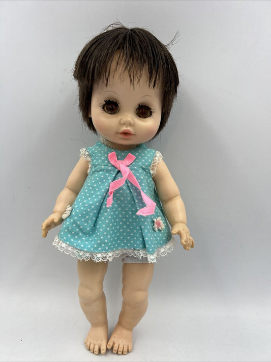 Adorable Vintage, All Vinyl, 12 " Baby Doll by Vogue, 1976