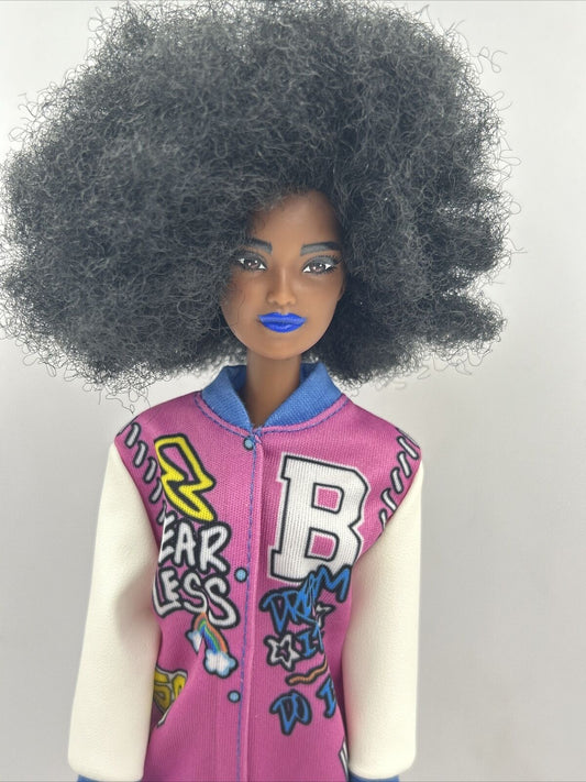 Barbie Fashionista Movie Doll GRB48 #156 College Letterman Jacket